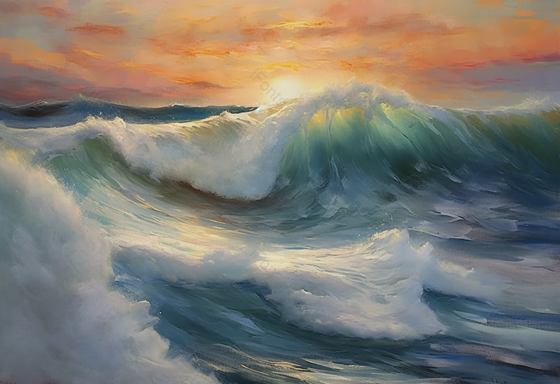 白浪滔天海浪涛涛油画插画背景,插画/手绘图,插画/手绘图库,插画/手绘图下载,插画/手绘